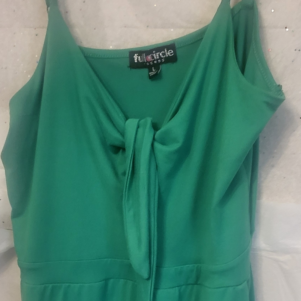 Green casual romper